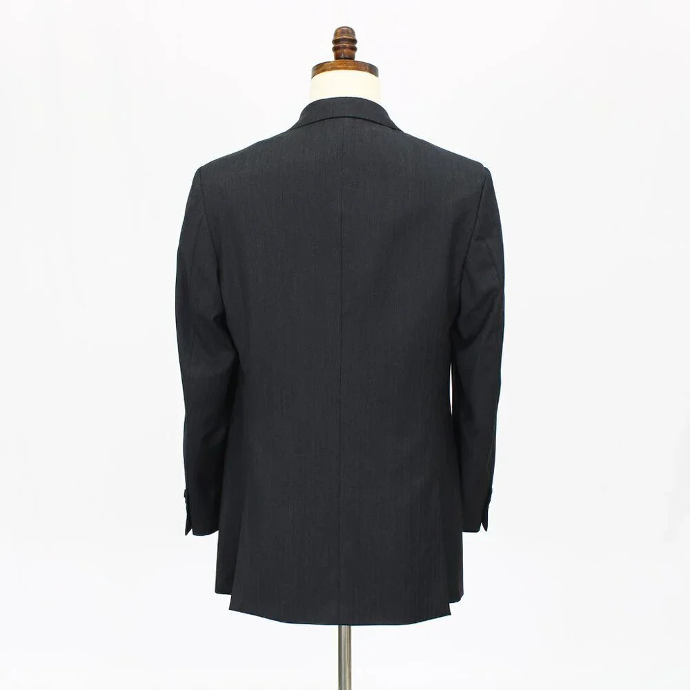 Ralph Lauren Polo 40R Black Solid 2-Button Sport Coat Blazer Jacket P376